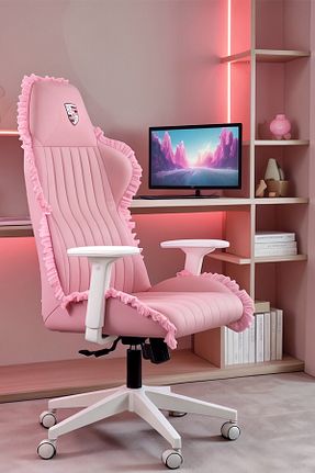صندلی گیمینگ صورتی Geriye doğru yatabilme SandalyeDeposu - کد 906023707