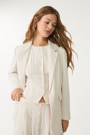 کت بلیزر زنانه پلی استر Stradivarius - کد 906442913