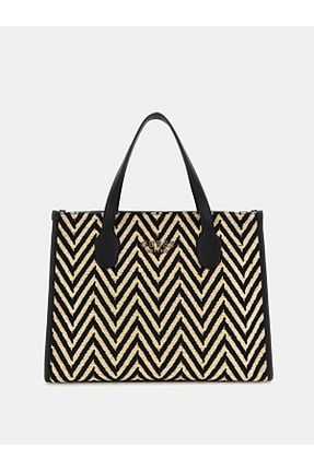 کیف دوشی مشکی زنانه پلی استر Guess - کد 804355572