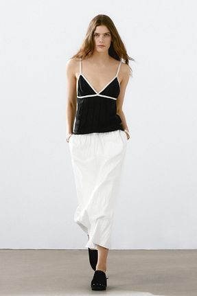 بلوز آبی زنانه هندسی Massimo Dutti - کد 919995291