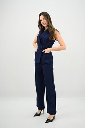 ست بالاتنه و پائین تنه سرمه ای زنانه بافتنی Koza Butik - کد 906466339
