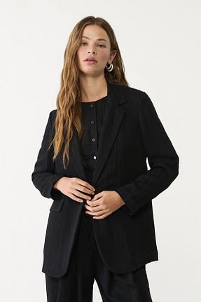 کت بلیزر مشکی زنانه پلی استر Stradivarius - کد 906442928
