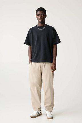 شلوار بژ مردانه پنبه ای Pull & Bear - کد 906437101