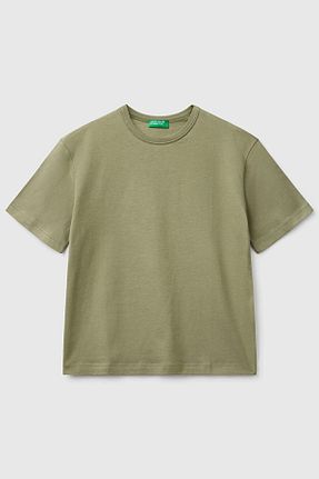 تیشرت اسپرت خاکی بچه گانه رگولار Benetton - کد 920050283