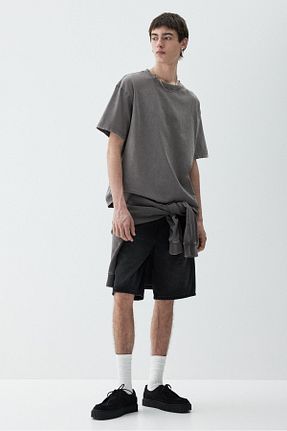تیشرت طوسی مردانه Loose H&M - کد 906486471