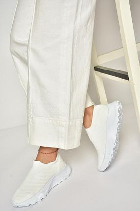 کفش اسنیکر سفید زنانه بند دار Fox Shoes - کد 906507702