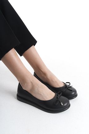 بابت مشکی زنانه چرم خالص GNS Shoes - کد 906526807