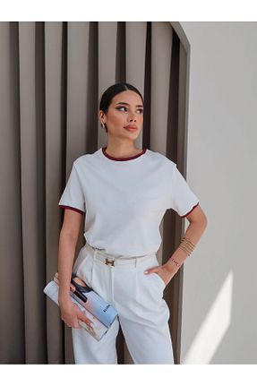 تیشرت نباتی زنانه رگولار ESRAHELVACI - کد 904399562