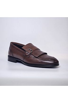 کفش کلاسیک قهوه ای مردانه چرم خالص Registan Shoes - کد 906547041