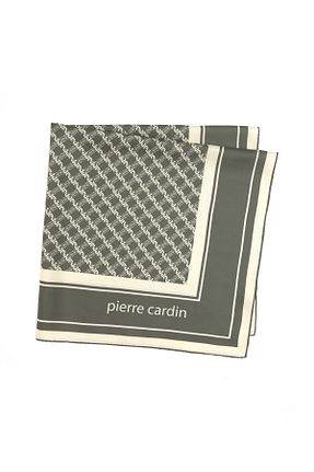 شال خاکی زنانه ابریشم Pierre Cardin - کد 946232875
