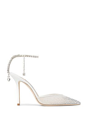 کفش استایلیتو سفید پاشنه نازک Jimmy Choo - کد 920085340