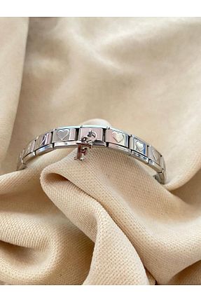 دستبند استیل (فولاد) متالیک زنانه استیل (فولاد) bijoux uniques - کد 906566458