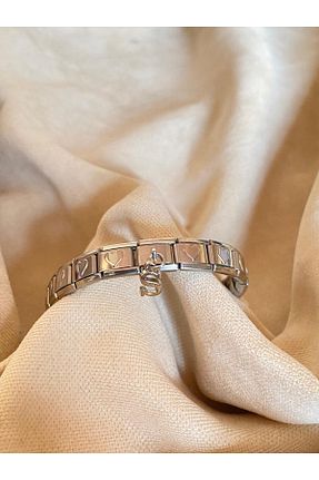 دستبند استیل (فولاد) متالیک زنانه استیل (فولاد) bijoux uniques - کد 906564377