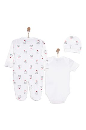 بادی و سرهمی نوزادی نباتی بچه گانه پارچه ebebek Hello Baby - کد 906564670