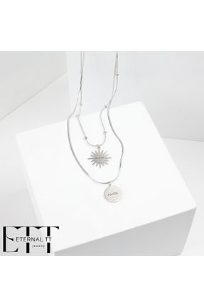 گردنبند استیل ( فولاد ) متالیک زنانه استیل ضد زنگ Eternal TT - کد 906575121