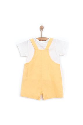 تیشرت زرد بچه گانه یقه نوزاد ebebek Hello Baby - کد 920169948