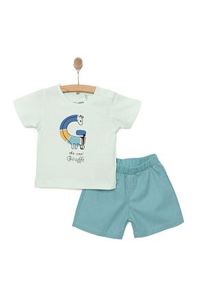ست نوزادی فیروزه ای بچه گانه ebebek Hello Baby - کد 917202633