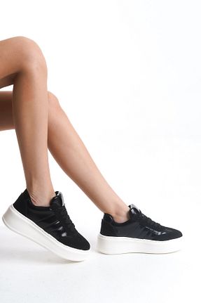کفش اسنیکر مشکی زنانه بند دار MORIA SHOES - کد 917250103