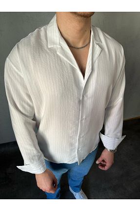 پیراهن سفید مردانه رگولار PARSMEN GİYİM - کد 917258595