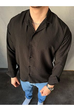 پیراهن مشکی مردانه رگولار PARSMEN GİYİM - کد 917244233