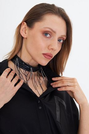 گردنبند جواهر مشکی زنانه LAMANTE - کد 917226905