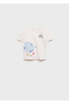 تیشرت سفید بچه گانه رگولار MANGO Baby - کد 917247779