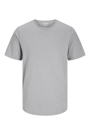 تیشرت طوسی مردانه یقه دوچرخه Jack & Jones - کد 886399108