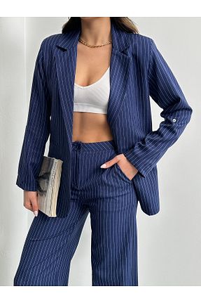 ست بالاتنه و پائین تنه سرمه ای زنانه بافتنی MD trend - کد 917276719