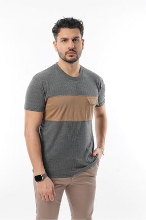 تیشرت طوسی مردانه یقه دوچرخه Rodrigo - کد 917276054