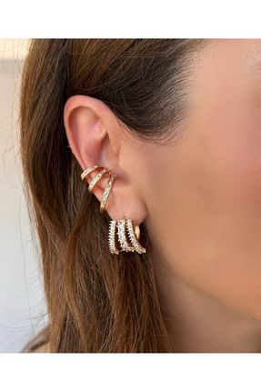 گوشواره جواهر طلائی رودیوم SU PERİSİ TAKI BİJUTERİ - کد 917267336