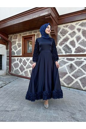 لباس حجاب سرمه ای زنانه اسلیم sümeyra - کد 917276240