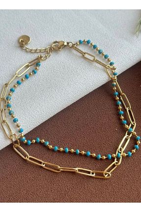 خلخال جواهر طلائی زنانه استیل (فولاد) SU PERİSİ TAKI BİJUTERİ - کد 917275721