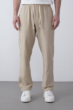 شلوار بژ مردانه بافتنی İLKCET MODA - کد 917254048