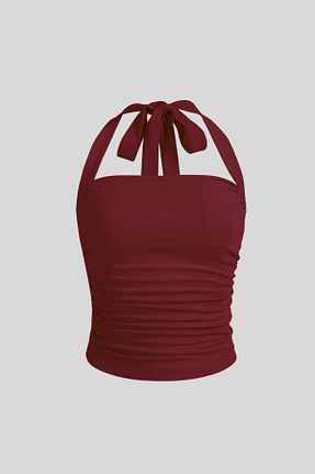 نیم تنه زرشکی زنانه %100 پنبه RABTEKS - کد 905960118