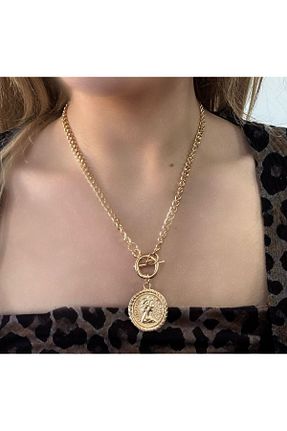 گردنبند استیل ( فولاد ) طلائی زنانه استیل (فولاد) simgeaccessories - کد 917334928