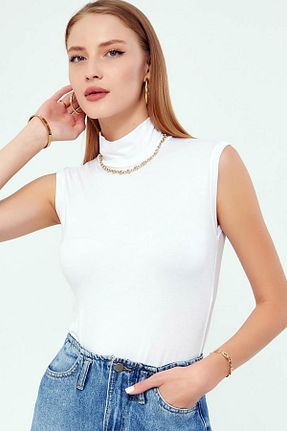 بلوز سفید زنانه ساده MissThetis - کد 917338822