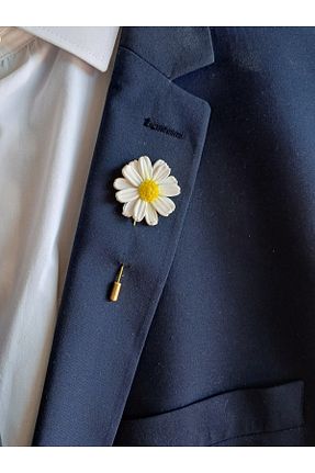 سنجاق یقه سفید نخ متالیک CREATİVESHOP - کد 917332426