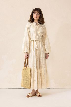 لباس حجاب بژ زنانه رگولار Olcay - کد 917350280