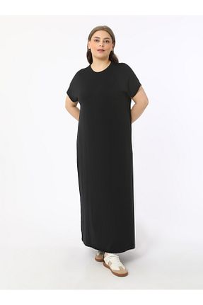 لباس سایز بزرگ مشکی زنانه پارچه Alia - کد 872279981