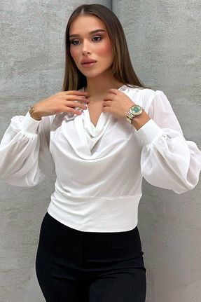 بلوز سفید زنانه ساده CoolLook - کد 917359890