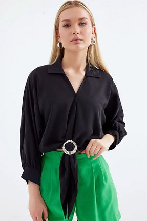 بلوز مشکی زنانه ساده Ottawe - کد 917359747