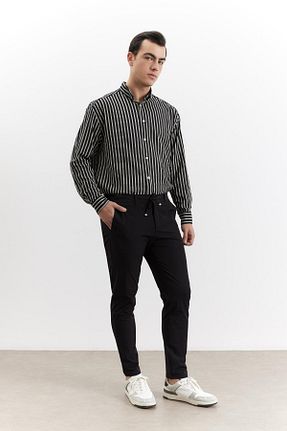 شلوار مشکی مردانه نایلون NGR - کد 917386342