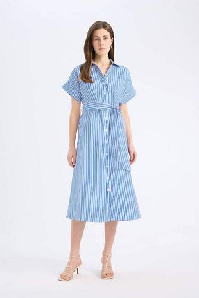 لباس آبی زنانه رگولار Defacto - کد 920535971