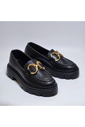کفش لوفر مشکی زنانه چرم مصنوعی Registan Shoes - کد 920544863