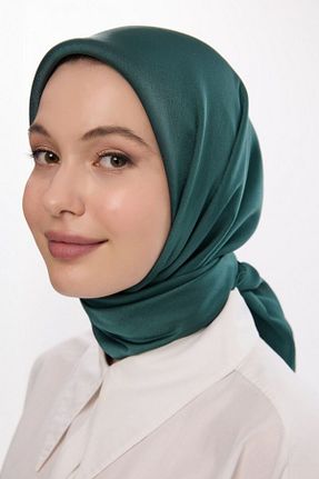 روسری قهوه ای ساتن cs camellia scarf - کد 917437111