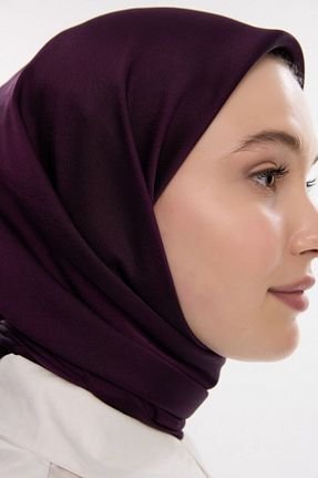 روسری بنفش ساتن cs camellia scarf - کد 917437027