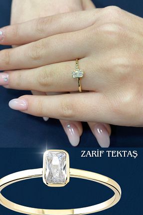 انگشتر طلا سفید زنانه 14 عیار Hepimitu - کد 123614504