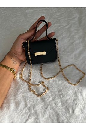 کیف دوشی مشکی زنانه چرم مصنوعی ESNEVA - کد 917452393