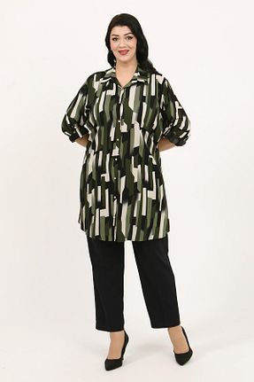 تونیک سایز بزرگ خاکی زنانه بافتنی By Alba Collection - کد 917475734