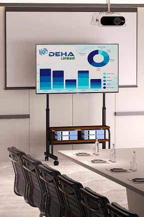 میز و پایه تلویزیون قهوه ای فلزی DEHALİMİTED - کد 920581230